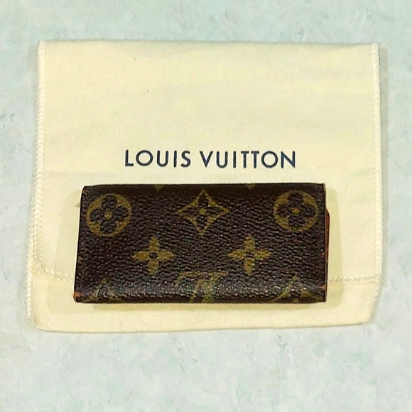 EUC LOUIS VUITTON 4 KEY HOLDER POUCH / WALLET  WITH DUST POUCH DATE CODE FL0095 - Picture 3 of 9